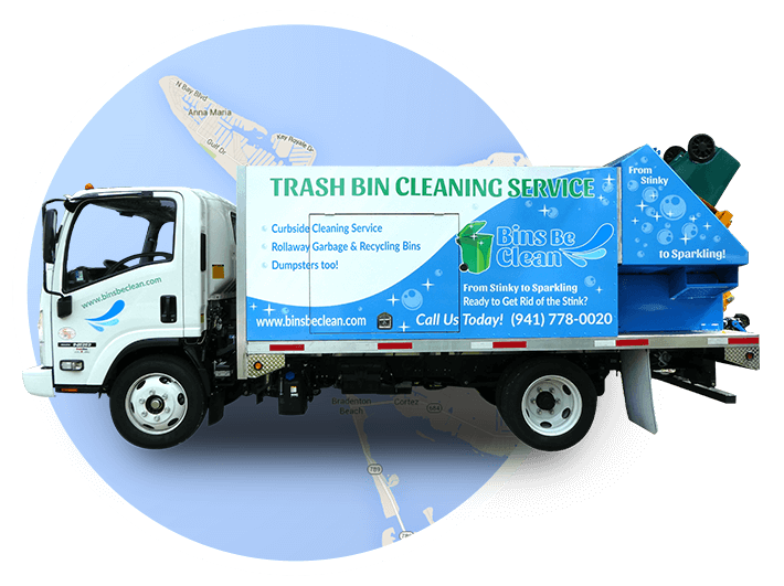 Garbage bin cleaning anna maria island truck
