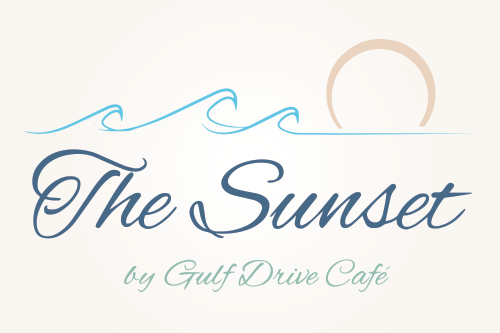 the sunset by gulf drive cafe logo