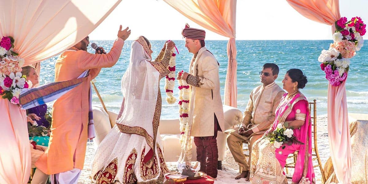 Indian wedding on beach