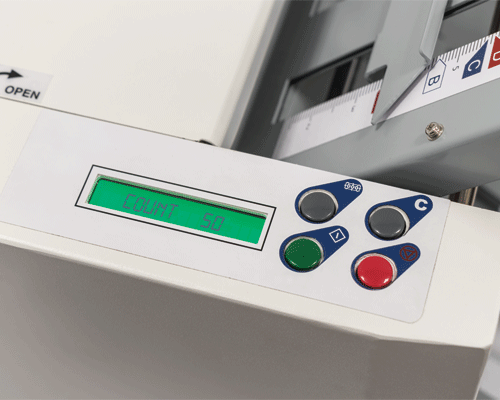 LCD control panel with resettable counter