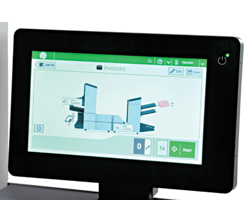 10" color touchscreen with paper and presence sensors