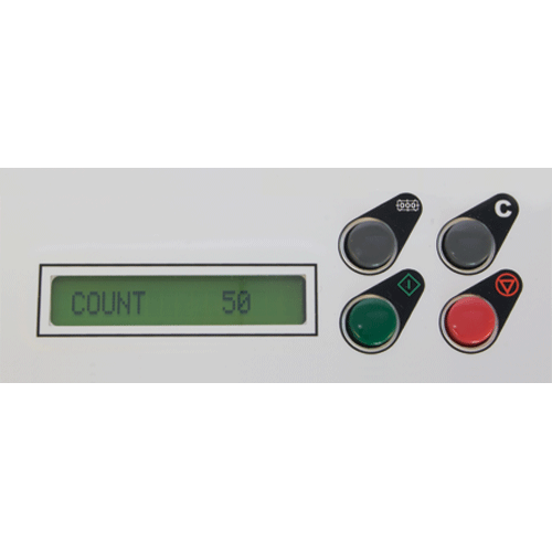 Easy-to-use LCD control panel with resettable counter