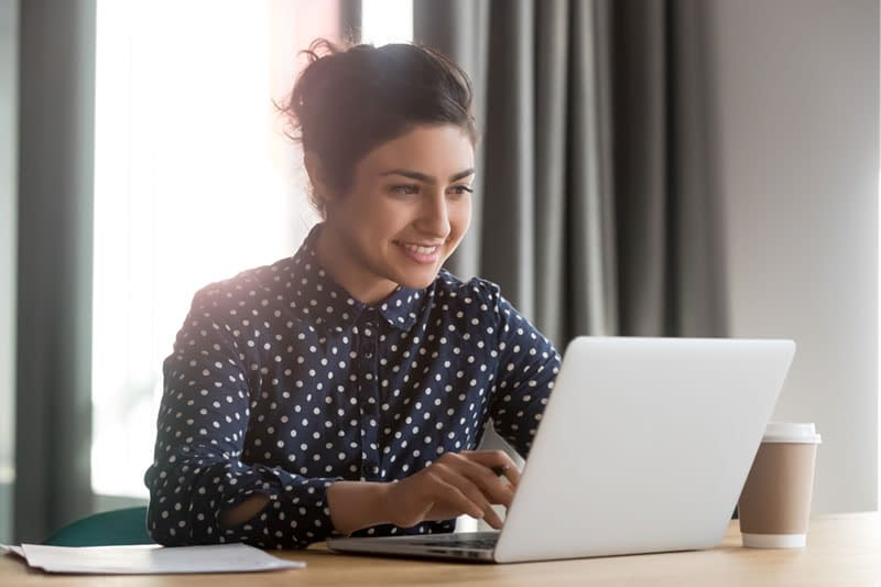 Woman on computer